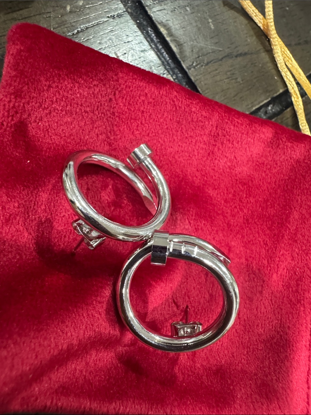 Silver Hoop Circle Stud Earrings - Women Accessories